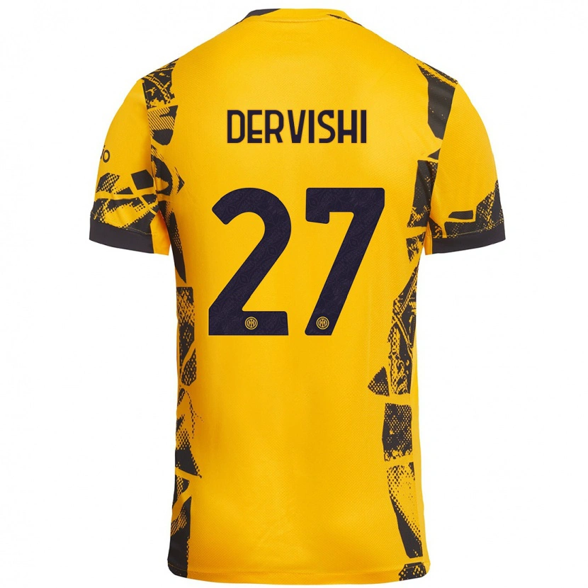 Danxen Herren Kristian Dervishi #27 Gold Schwarz Ausweichtrikot Trikot 2024/25 T-Shirt Schweiz