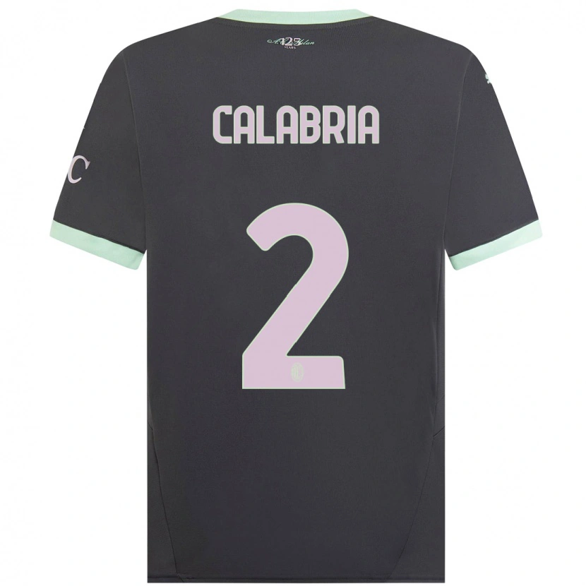 Danxen Herren Davide Calabria #2 Grau Ausweichtrikot Trikot 2024/25 T-Shirt Schweiz