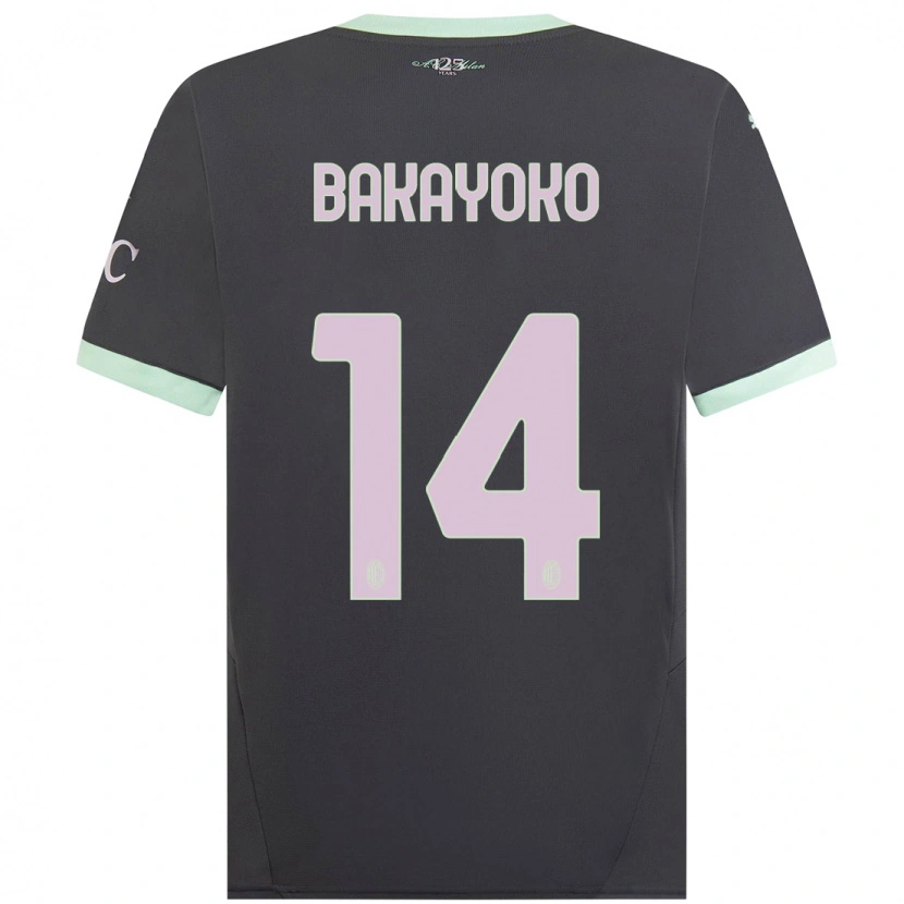 Danxen Herren Tiemoue Bakayoko #14 Grau Ausweichtrikot Trikot 2024/25 T-Shirt Schweiz