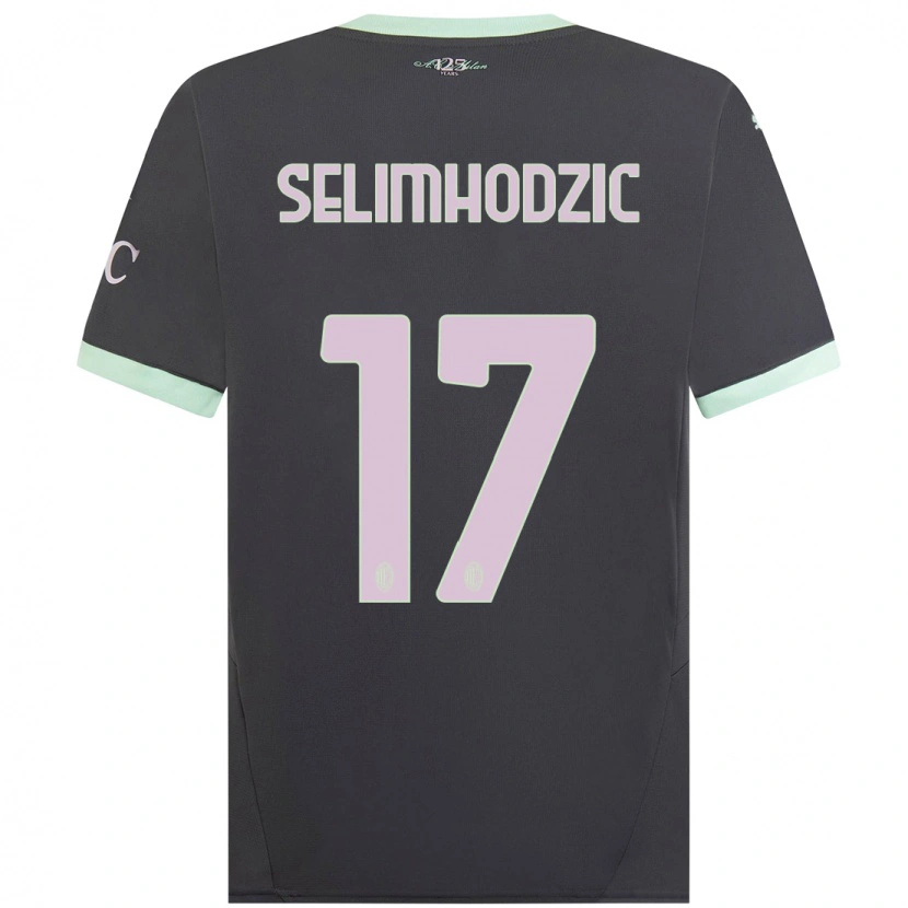 Danxen Herren Noa Selimhodzic #17 Grau Ausweichtrikot Trikot 2024/25 T-Shirt Schweiz