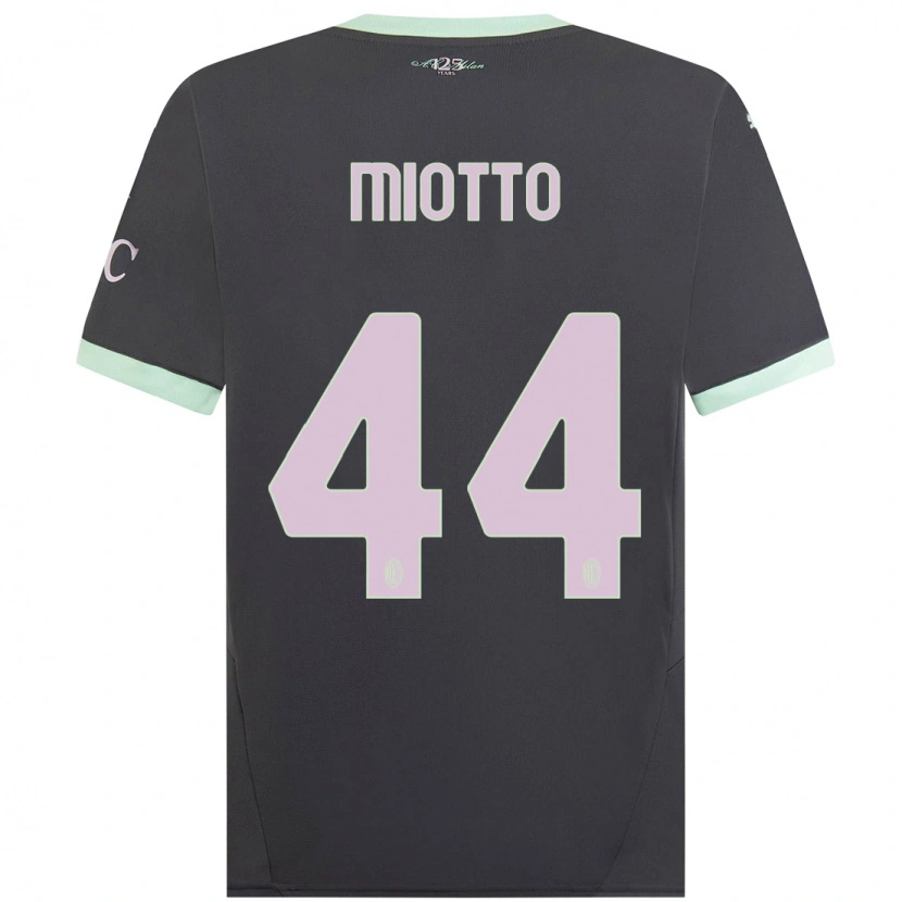 Danxen Herren Giorgia Miotto #44 Grau Ausweichtrikot Trikot 2024/25 T-Shirt Schweiz