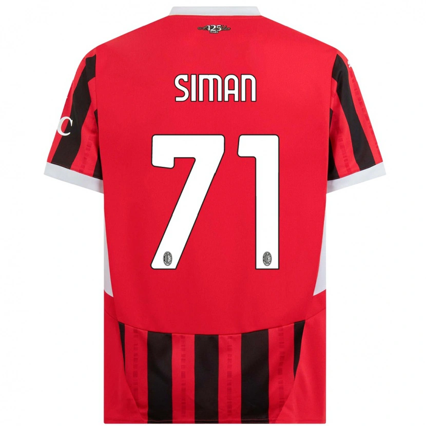 Danxen Damen Alexandru Șiman #71 Rot Schwarz Heimtrikot Trikot 2024/25 T-Shirt Schweiz