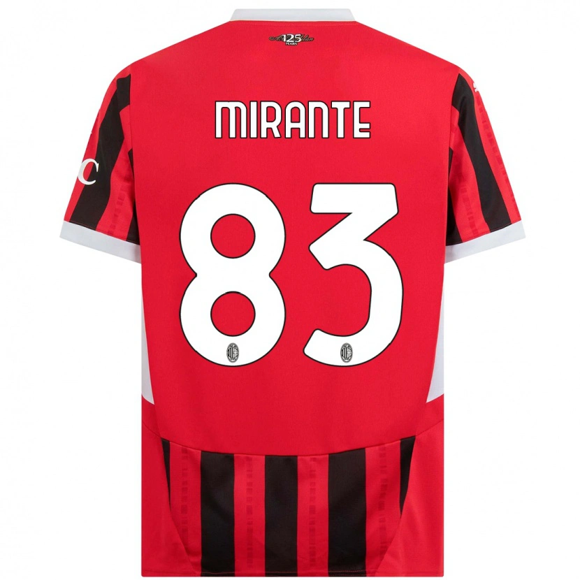 Danxen Damen Antonio Mirante #83 Rot Schwarz Heimtrikot Trikot 2024/25 T-Shirt Schweiz