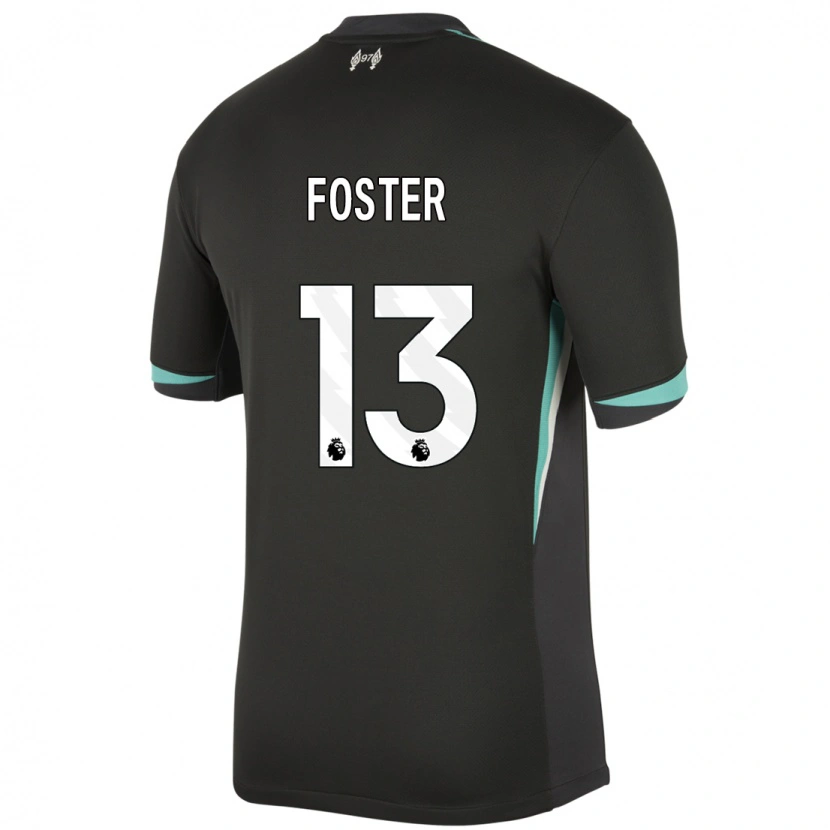 Danxen Damen Rylee Foster #13 Schwarz Anthrazitweiß Auswärtstrikot Trikot 2024/25 T-Shirt Schweiz