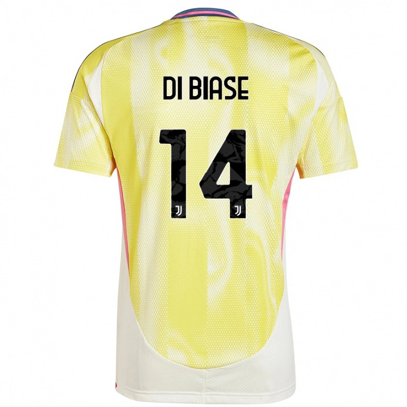 Danxen Damen Gianmarco Di Biase #14 Solargelb Auswärtstrikot Trikot 2024/25 T-Shirt Schweiz