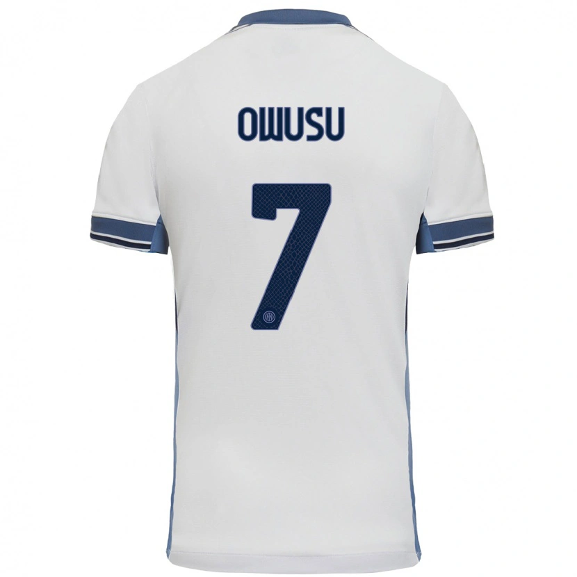 Danxen Damen Enoch Owusu #7 Weißgrau Auswärtstrikot Trikot 2024/25 T-Shirt Schweiz