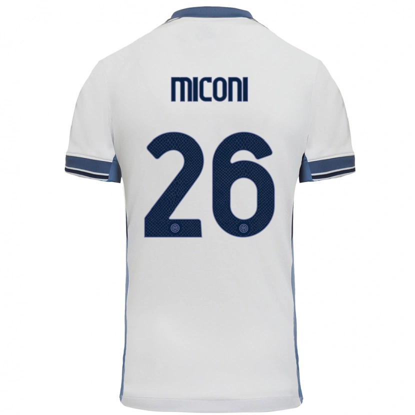 Danxen Damen Riccardo Miconi #26 Weißgrau Auswärtstrikot Trikot 2024/25 T-Shirt Schweiz