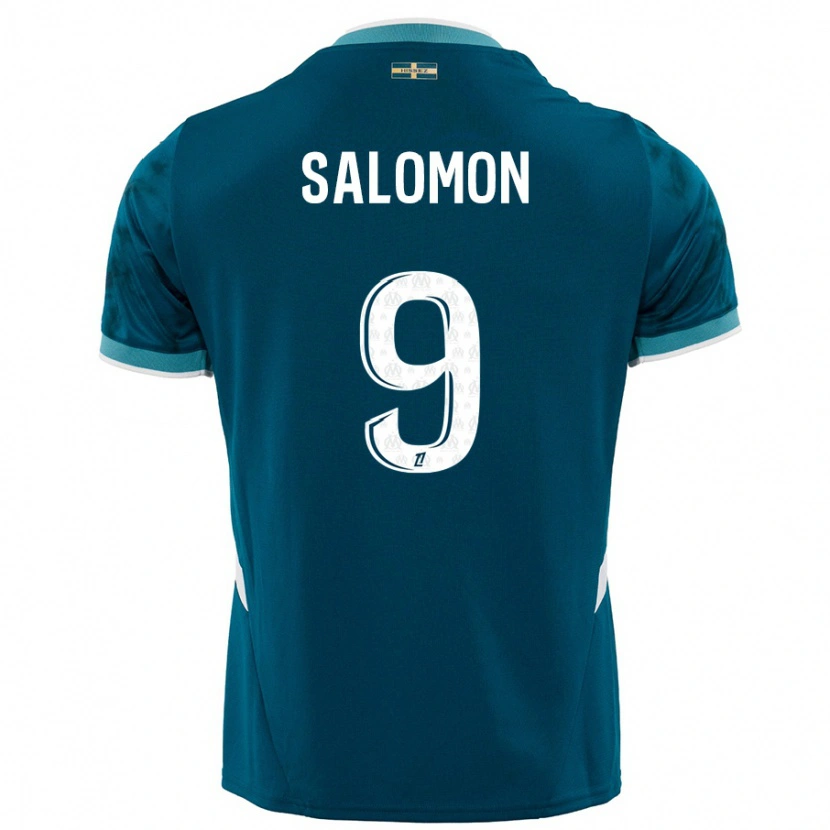 Danxen Damen Maeva Salomon #9 Türkisblau Auswärtstrikot Trikot 2024/25 T-Shirt Schweiz