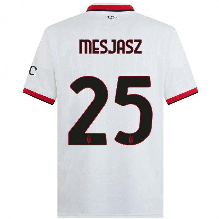 Danxen Damen Małgorzata Mesjasz #25 Weiß Schwarz Rot Auswärtstrikot Trikot 2024/25 T-Shirt Schweiz