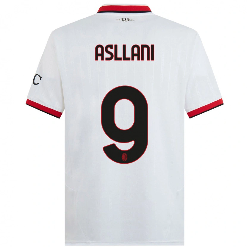 Danxen Damen Kosovare Asllani #9 Weiß Schwarz Rot Auswärtstrikot Trikot 2024/25 T-Shirt Schweiz