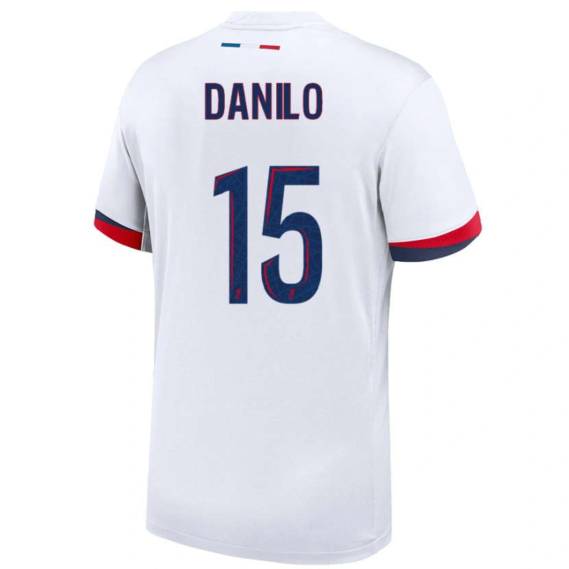 Danxen Damen Danilo Pereira #15 Weiß Blau Rot Auswärtstrikot Trikot 2024/25 T-Shirt Schweiz