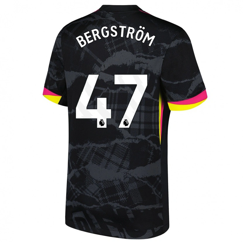 Danxen Damen Lucas Bergström #47 Schwarz Rosa Ausweichtrikot Trikot 2024/25 T-Shirt Schweiz