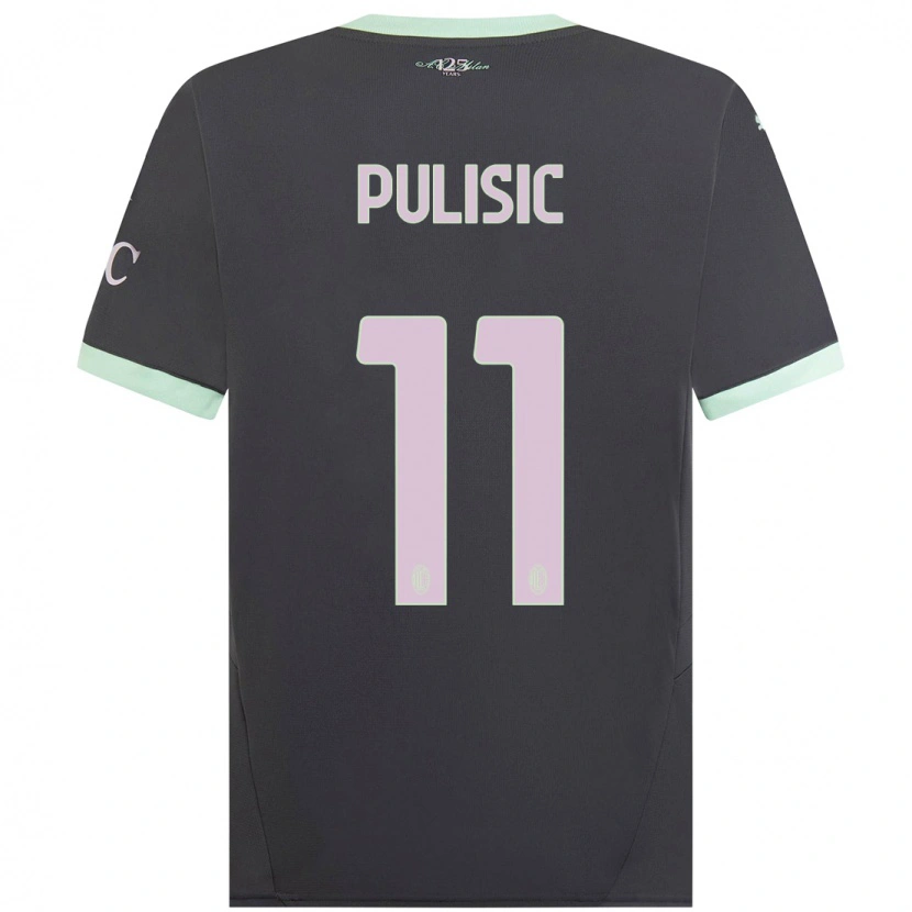 Danxen Damen Christian Pulisic #11 Grau Ausweichtrikot Trikot 2024/25 T-Shirt Schweiz