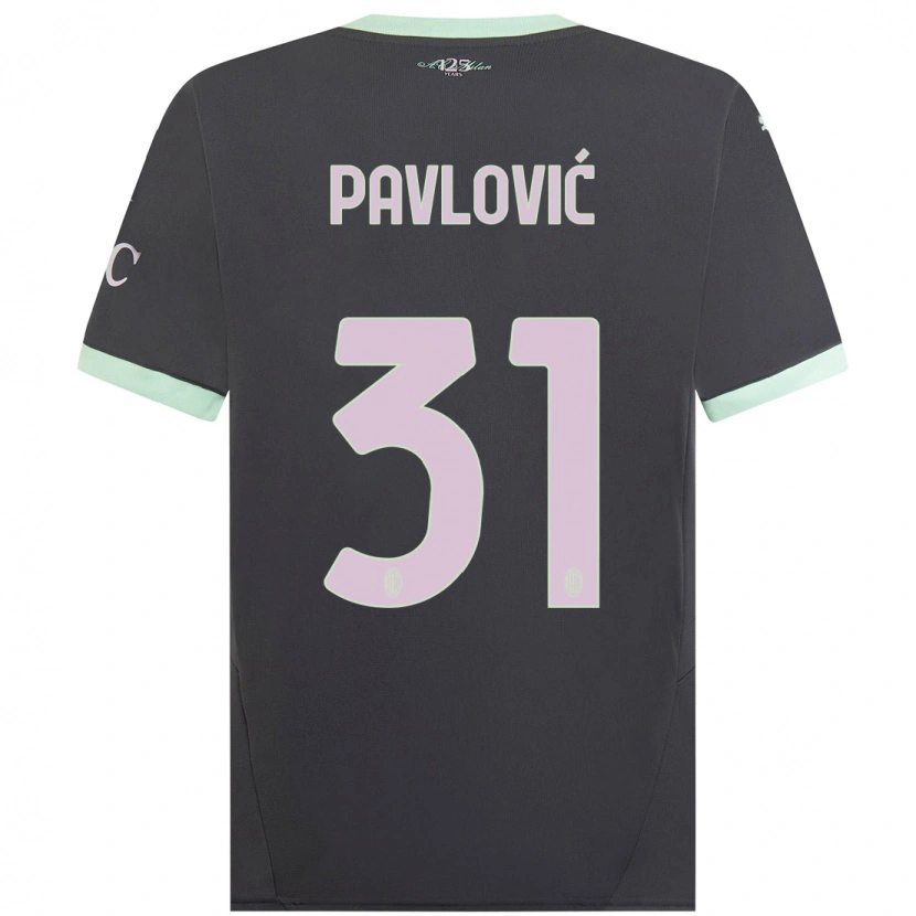 Danxen Damen Strahinja Pavlović #31 Grau Ausweichtrikot Trikot 2024/25 T-Shirt Schweiz