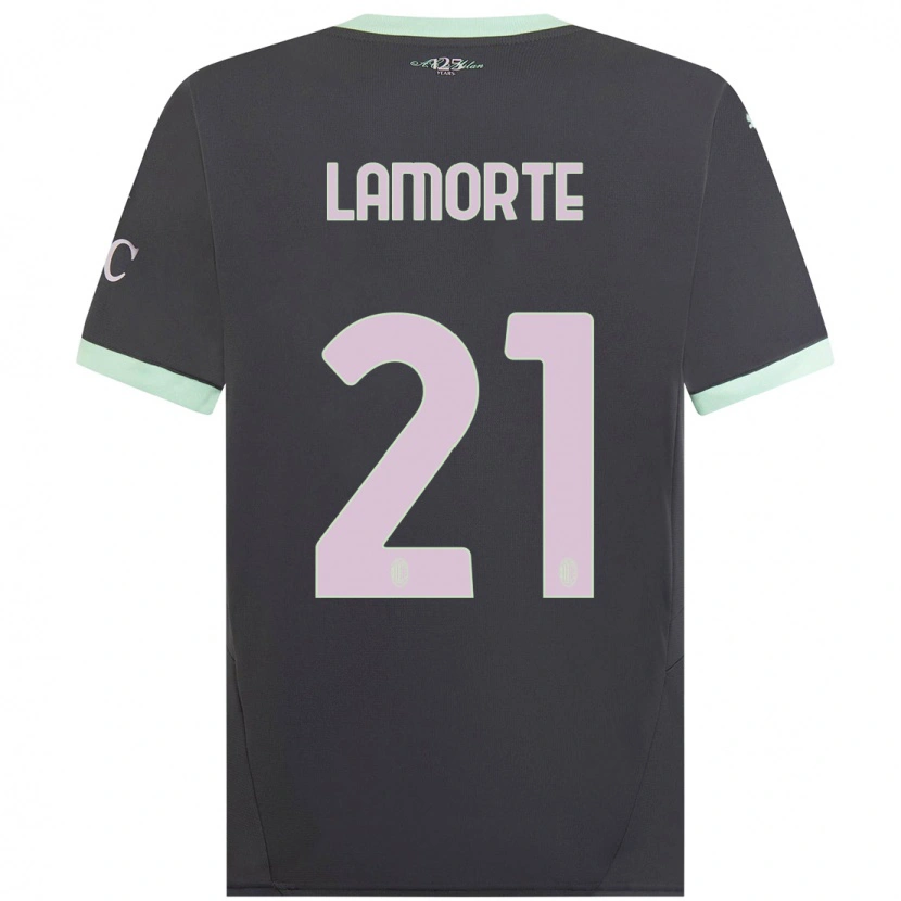 Danxen Damen Alessandro Lamorte #21 Grau Ausweichtrikot Trikot 2024/25 T-Shirt Schweiz