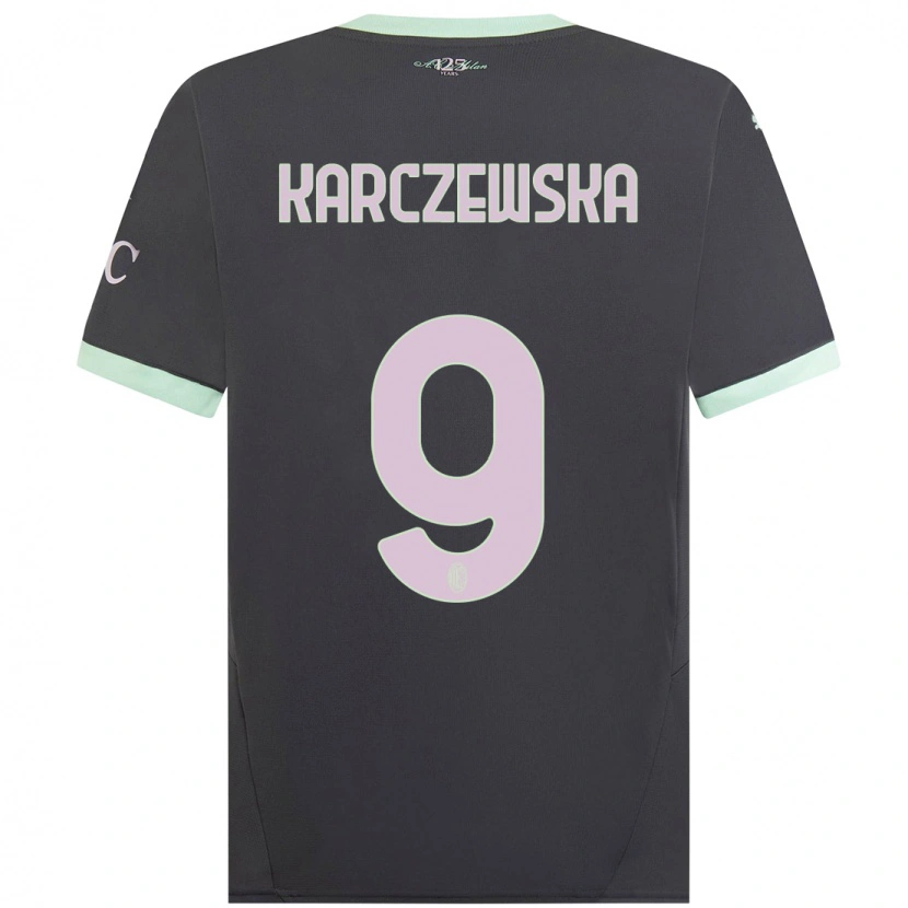 Danxen Damen Nikola Karczewska #9 Grau Ausweichtrikot Trikot 2024/25 T-Shirt Schweiz