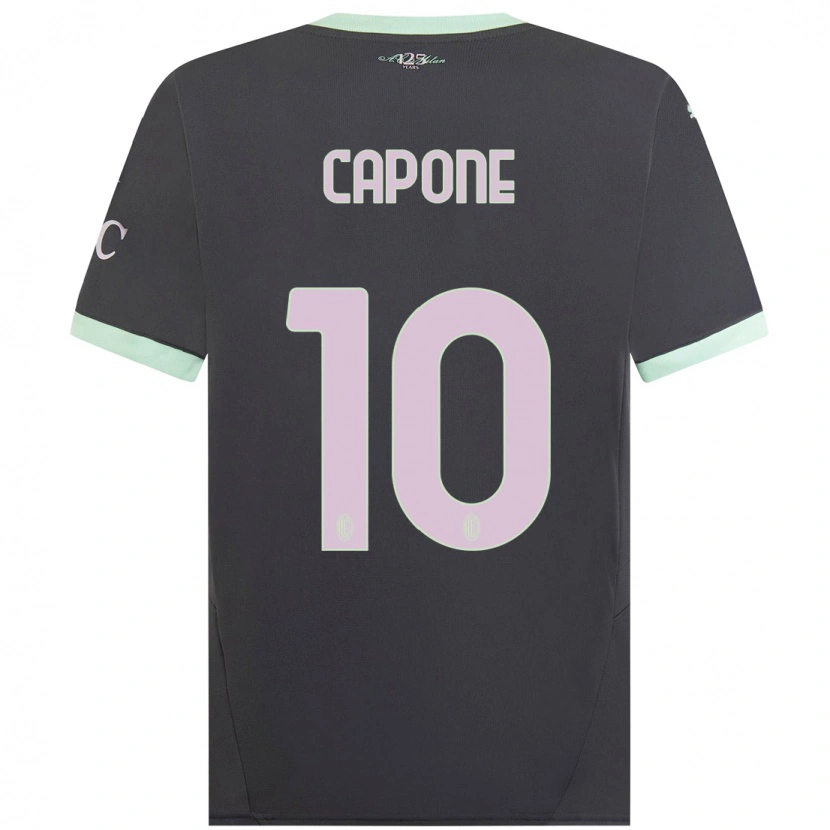 Danxen Damen Andrea Capone #10 Grau Ausweichtrikot Trikot 2024/25 T-Shirt Schweiz