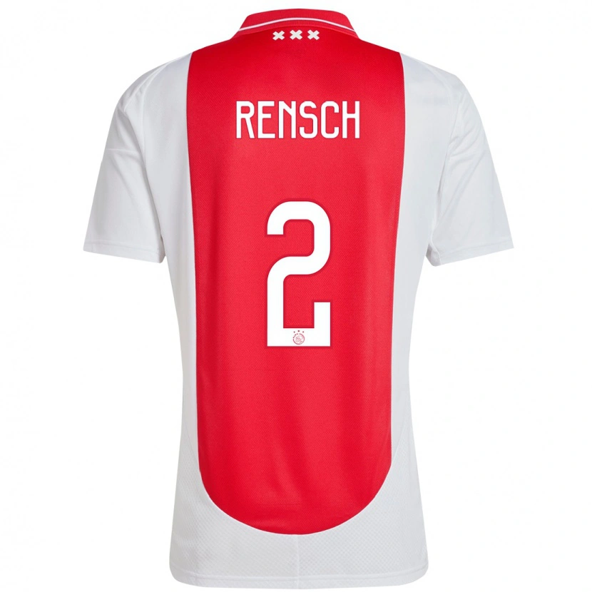 Danxen Kinder Devyne Rensch #2 Rot Weiß Heimtrikot Trikot 2024/25 T-Shirt Schweiz