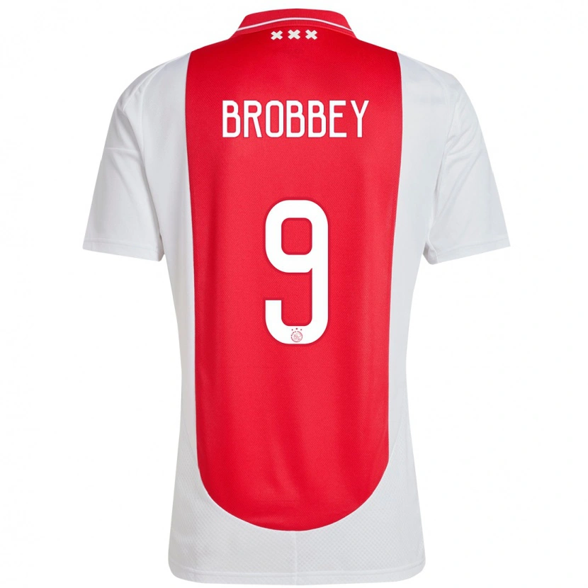 Danxen Kinder Brian Brobbey #9 Rot Weiß Heimtrikot Trikot 2024/25 T-Shirt Schweiz