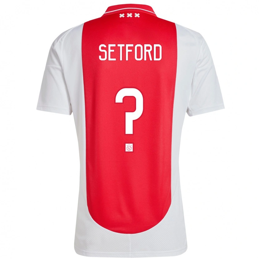 Danxen Kinder Charlie Setford #0 Rot Weiß Heimtrikot Trikot 2024/25 T-Shirt Schweiz