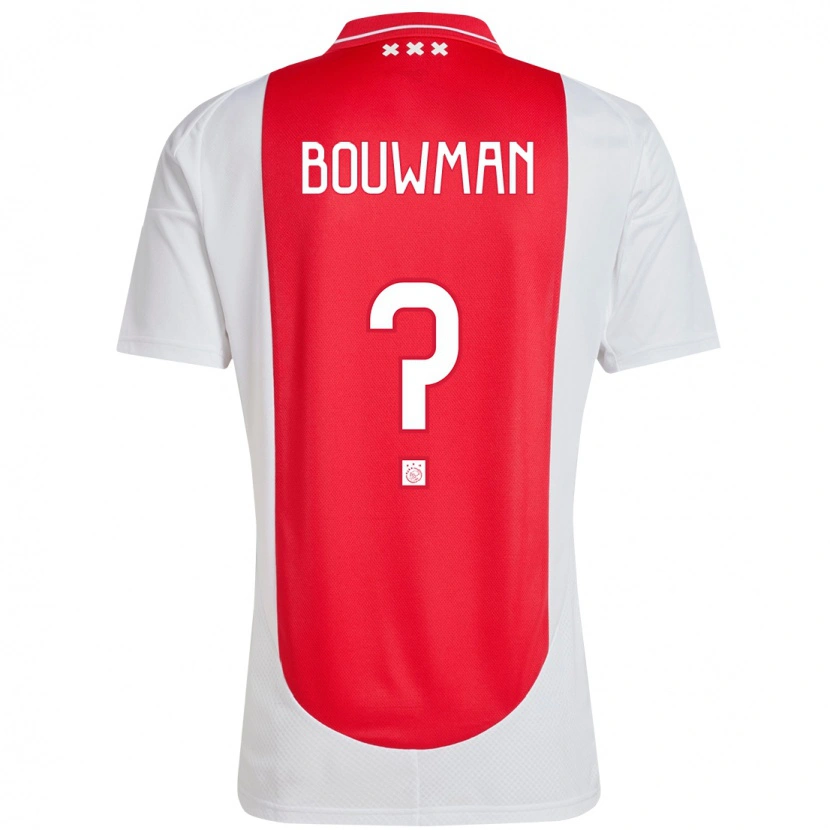 Danxen Kinder Aaron Bouwman #0 Rot Weiß Heimtrikot Trikot 2024/25 T-Shirt Schweiz