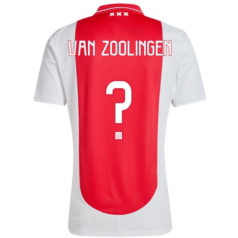 Danxen Kinder Glenn Van Zoolingen #0 Rot Weiß Heimtrikot Trikot 2024/25 T-Shirt Schweiz