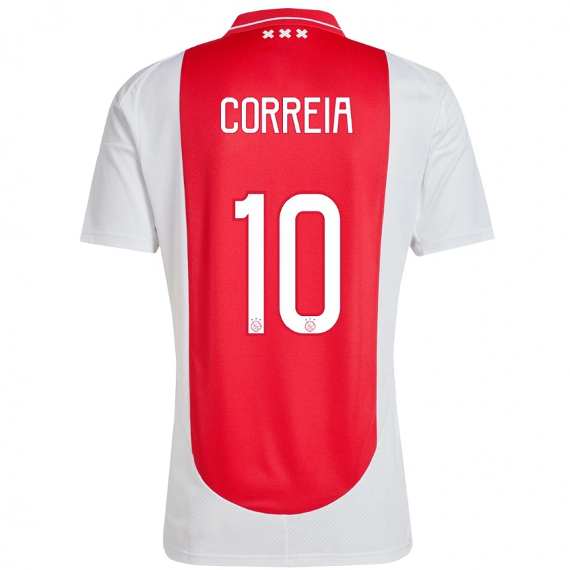 Danxen Kinder Tim Correia #10 Rot Weiß Heimtrikot Trikot 2024/25 T-Shirt Schweiz