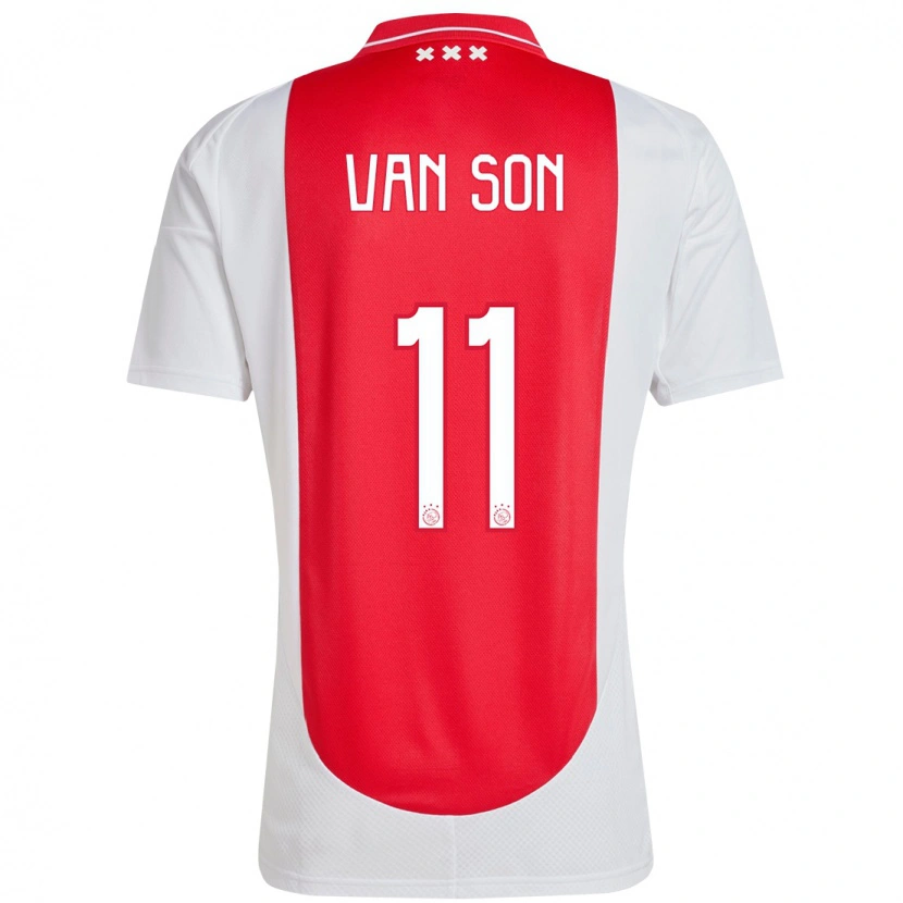 Danxen Kinder Daniël Van Son #11 Rot Weiß Heimtrikot Trikot 2024/25 T-Shirt Schweiz