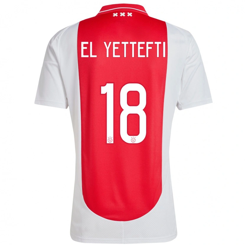 Danxen Kinder Adil Amghar El Yettefti #18 Rot Weiß Heimtrikot Trikot 2024/25 T-Shirt Schweiz