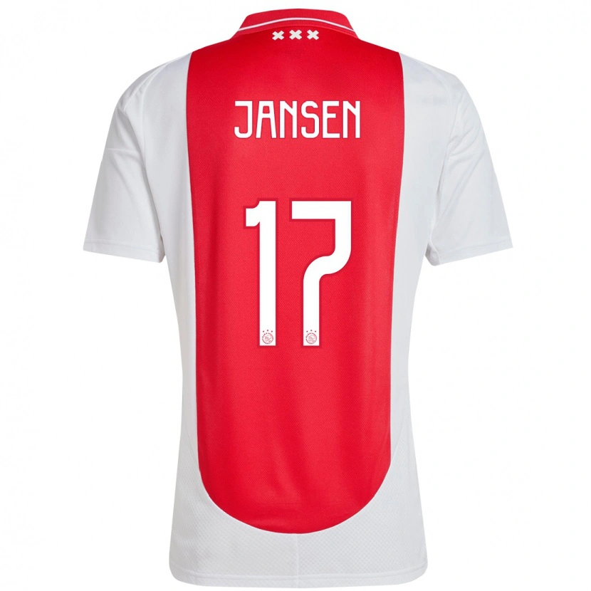 Danxen Kinder Bente Jansen #17 Rot Weiß Heimtrikot Trikot 2024/25 T-Shirt Schweiz