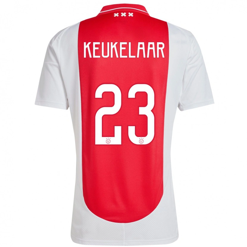 Danxen Kinder Lotte Keukelaar #23 Rot Weiß Heimtrikot Trikot 2024/25 T-Shirt Schweiz