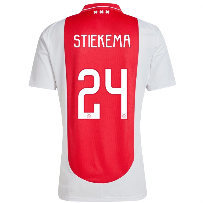 Danxen Kinder Iris Stiekema #24 Rot Weiß Heimtrikot Trikot 2024/25 T-Shirt Schweiz