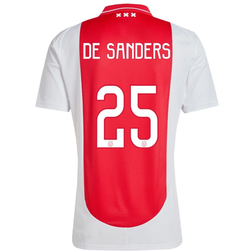 Danxen Kinder Kay-Lee De Sanders #25 Rot Weiß Heimtrikot Trikot 2024/25 T-Shirt Schweiz