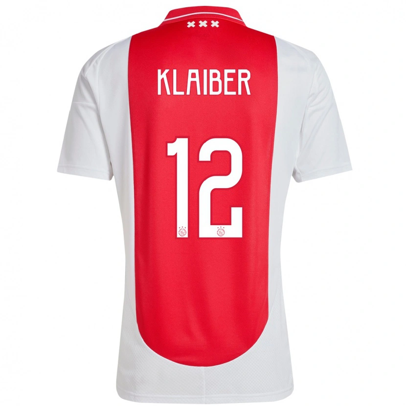 Danxen Kinder Sean Klaiber #12 Rot Weiß Heimtrikot Trikot 2024/25 T-Shirt Schweiz