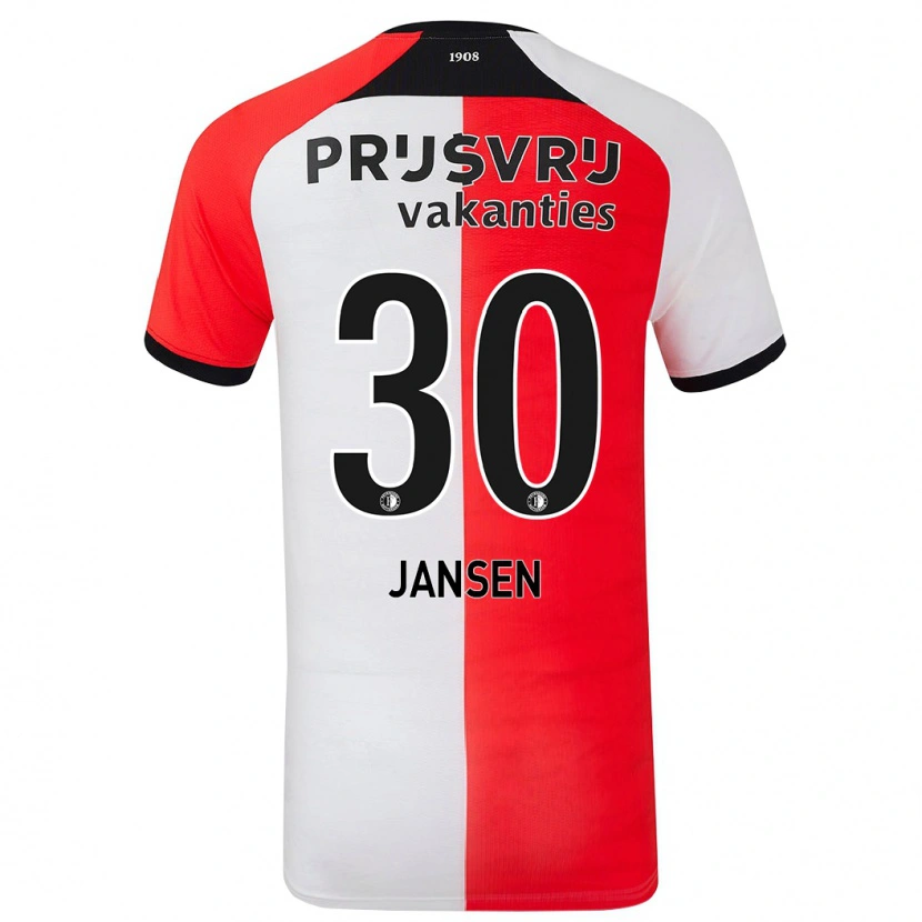 Danxen Kinder Thijs Jansen #30 Rot Weiß Heimtrikot Trikot 2024/25 T-Shirt Schweiz