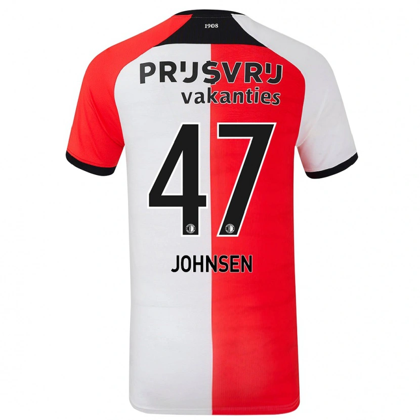 Danxen Kinder Mikael Torset Johnsen #47 Rot Weiß Heimtrikot Trikot 2024/25 T-Shirt Schweiz