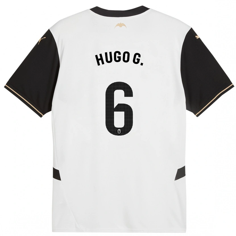 Danxen Kinder Hugo Guillamón #6 Weiß Schwarz Heimtrikot Trikot 2024/25 T-Shirt Schweiz