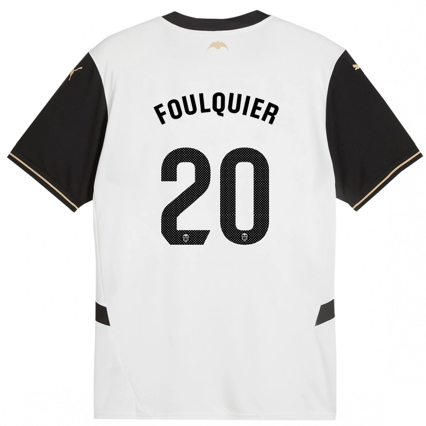 Danxen Kinder Dimitri Foulquier #20 Weiß Schwarz Heimtrikot Trikot 2024/25 T-Shirt Schweiz