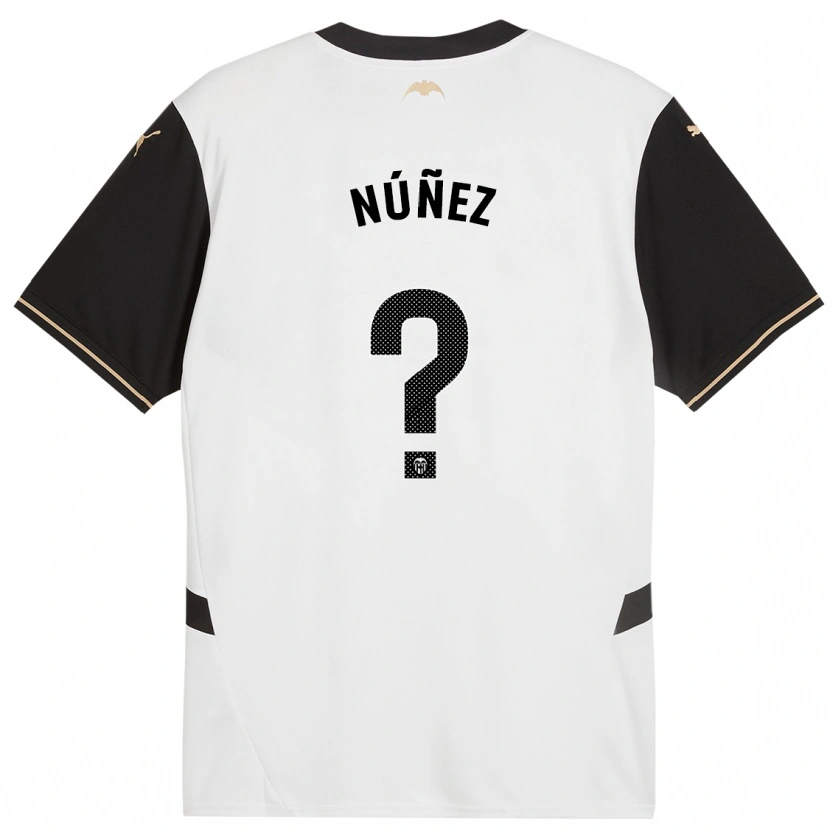 Danxen Kinder Lucas Núñez #0 Weiß Schwarz Heimtrikot Trikot 2024/25 T-Shirt Schweiz