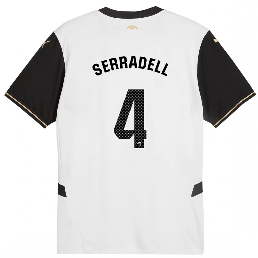 Danxen Kinder Álex Serradell #4 Weiß Schwarz Heimtrikot Trikot 2024/25 T-Shirt Schweiz