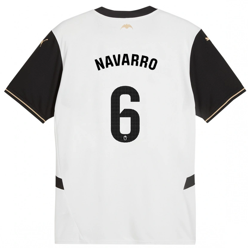 Danxen Kinder Javi Navarro #6 Weiß Schwarz Heimtrikot Trikot 2024/25 T-Shirt Schweiz