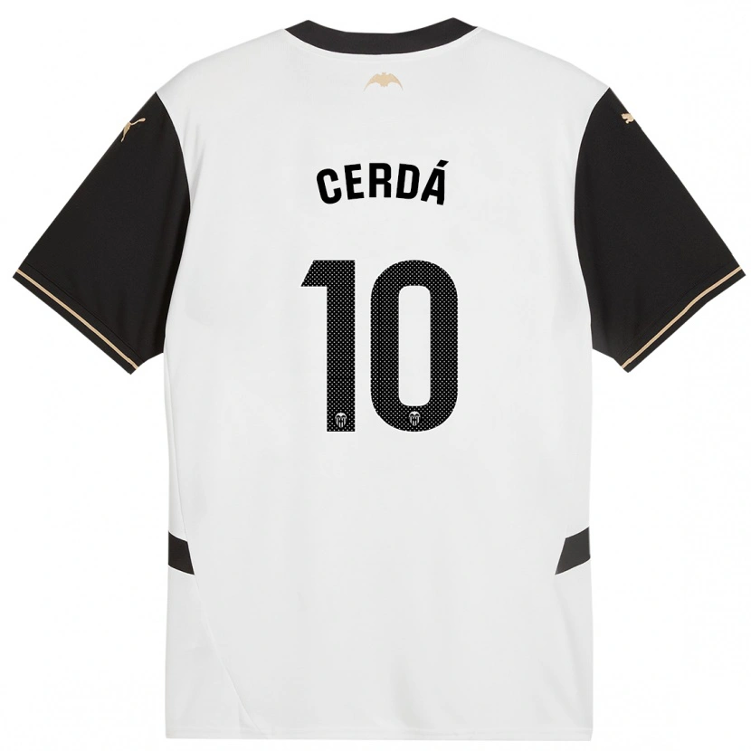 Danxen Kinder Alex Cerdá #10 Weiß Schwarz Heimtrikot Trikot 2024/25 T-Shirt Schweiz