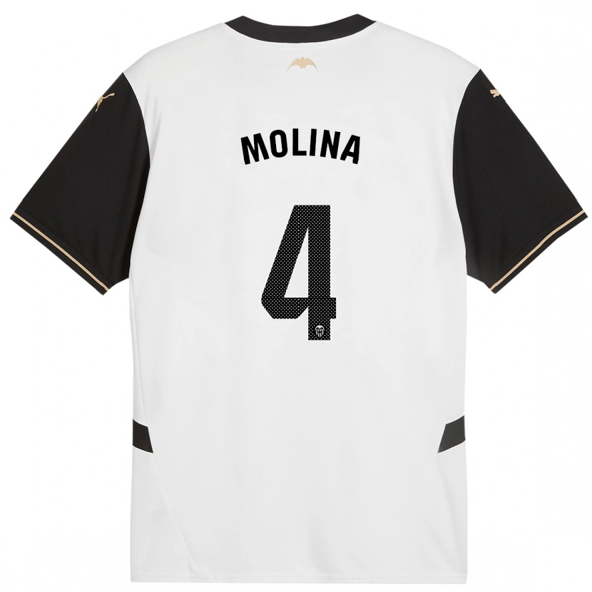 Danxen Kinder María Molina #4 Weiß Schwarz Heimtrikot Trikot 2024/25 T-Shirt Schweiz