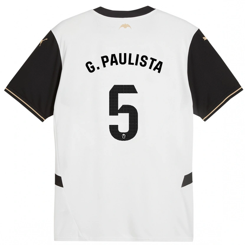 Danxen Kinder Gabriel Paulista #5 Weiß Schwarz Heimtrikot Trikot 2024/25 T-Shirt Schweiz