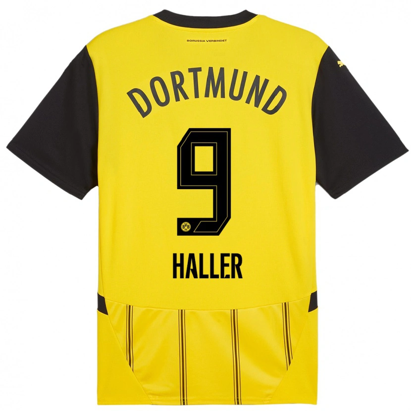 Danxen Kinder Sébastien Haller #9 Gelb Schwarz Heimtrikot Trikot 2024/25 T-Shirt Schweiz