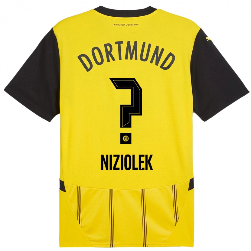 Danxen Kinder Alex Niziolek #0 Gelb Schwarz Heimtrikot Trikot 2024/25 T-Shirt Schweiz