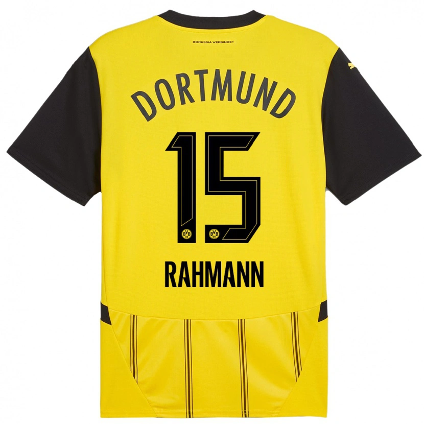 Danxen Kinder Luke Rahmann #15 Gelb Schwarz Heimtrikot Trikot 2024/25 T-Shirt Schweiz