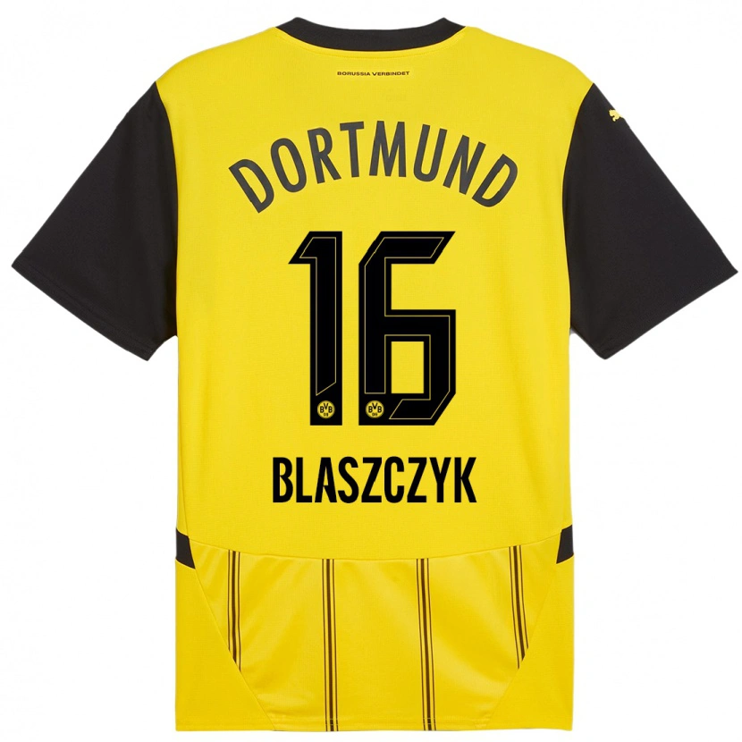 Danxen Kinder Oliwer Blaszczyk #16 Gelb Schwarz Heimtrikot Trikot 2024/25 T-Shirt Schweiz