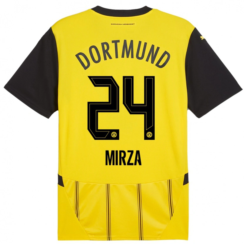 Danxen Kinder Marwan-Omir Mirza #24 Gelb Schwarz Heimtrikot Trikot 2024/25 T-Shirt Schweiz