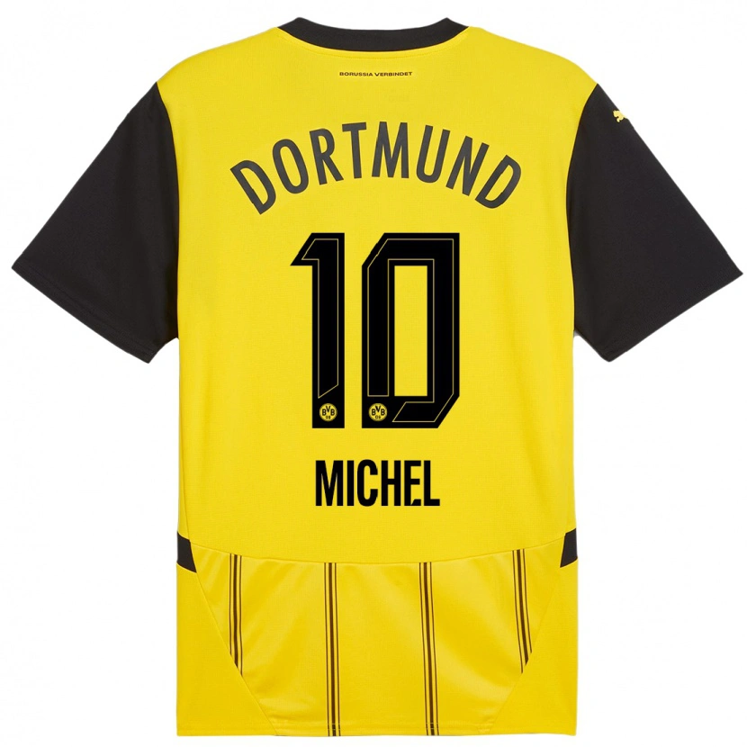 Danxen Kinder Falko Michel #10 Gelb Schwarz Heimtrikot Trikot 2024/25 T-Shirt Schweiz